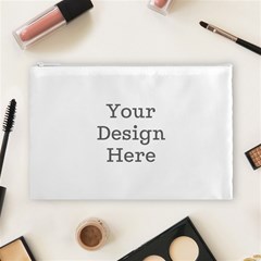 PERSONALIZED CHECK PATTERN NAME 1 COSMETIC BAG Cosmetic Bag (Large) View1