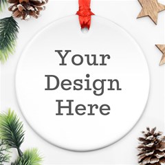 Personalized Christmas Tree Black Ornament (Round) View1