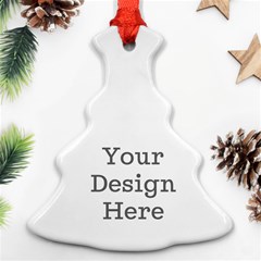 Vintage Monogram Flower Christmas Tree Ornament (Two Sides) View1
