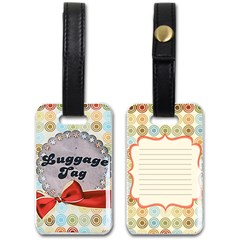 Personalized name Construction Vehicles Luggage Tag (two sides) View2