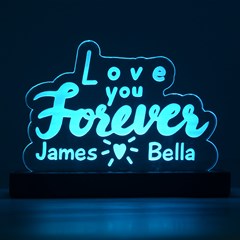Personalized Name King and Queen LED Acrylic Message Display View1