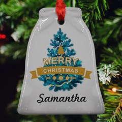 Pattern Black 1 Ornament (Bell) View2