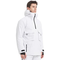 Custom Mix Pattern Logo Any Text Name Men s Pullover Zip Ski and Snowboard Waterproof Breathable Jacket View7