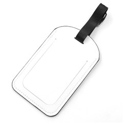 Valentine Heart Pattern Nappa Leather Luggage Tag Rectangle View3