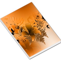 Awesome Summer  Flowers In Soft Red And Yellow Large Memo Pads