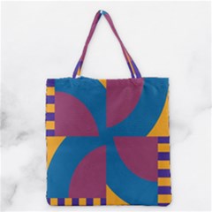 Blue Flower Grocery Tote Bag