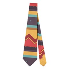 Waves And Stripes Pattern Necktie
