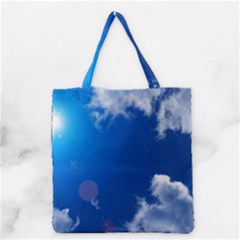 Sun Sky And Clouds Grocery Tote Bags