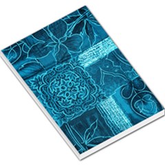 Blue Patchwork Large Memo Pads