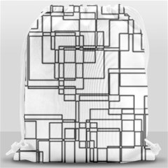 Structure Pattern Network Drawstring Bag (large)