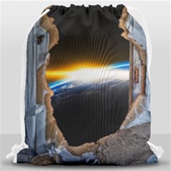 Door Breakthrough Door Sunburst Drawstring Bag (large)