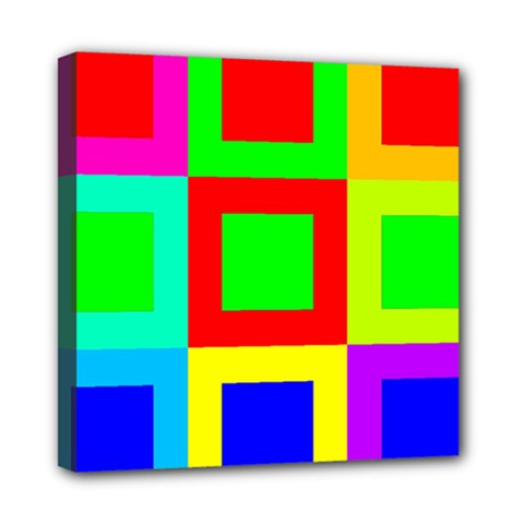 Colors Purple And Yellow Mini Canvas 8  X 8 