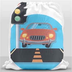 Semaphore Car Road City Traffic Drawstring Bag (large)
