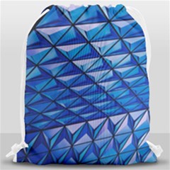 Lines Geometry Architecture Texture Drawstring Bag (large)