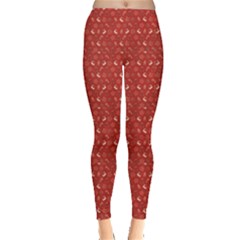 Red Red Christmas Pattern Leggings