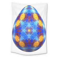 Easter Eggs Egg Blue Yellow Large Tapestry