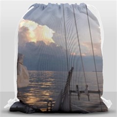 Sailing Into The Storm Drawstring Bag (large)