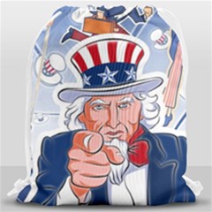 Independence Day United States Of America Drawstring Bag (large)