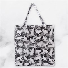 Black And White Catmouflage Camouflage Grocery Tote Bag