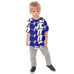 Facebook Social Media Network Blue Kids Raglan Tee