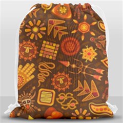 Pattern Background Ethnic Tribal Drawstring Bag (large)