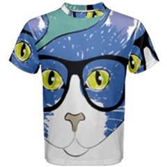Drawing Cat Pet Feline Pencil Men s Cotton Tee