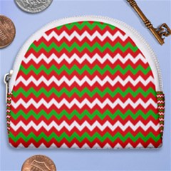 Christmas Paper Scrapbooking Pattern Horseshoe Style Canvas Pouch