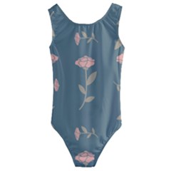 Florets Rose Flower Kids  Cut-out Back One Piece Swimsuit