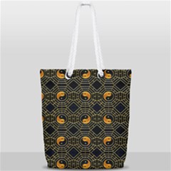Yin Yang Full Print Rope Handle Tote (small)