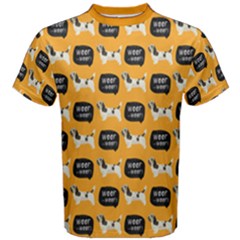 Cute Basset Hound Dog Men s Cotton Tee