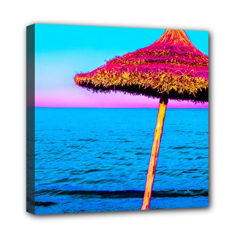 Pop Art Beach Umbrella  Mini Canvas 8  X 8  (stretched)