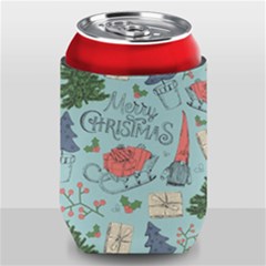 Vintage Christmas Pattern Can Holder