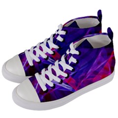 Fractal Flash Women s Mid-top Canvas Sneakers