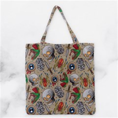 Tattoo Pattern Grocery Tote Bag
