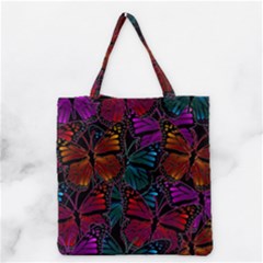 Colorful Monarch Butterfly Pattern Grocery Tote Bag