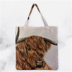 Highland Cow  Giclee Grocery Tote Bag