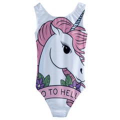 Go To Hell Kids  Cut-out Back One Piece Swimsuit