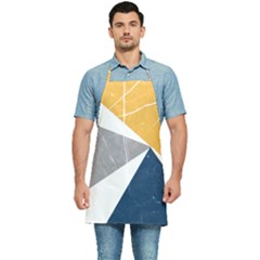Pattern Abstrait Effet Bleu/jaune Kitchen Apron