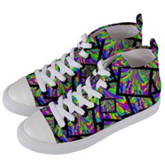 Vibrant Colors Cbdoilprincess 47064993-d0bc-4cda-b403-dc84c3d564a3 Women s Mid-top Canvas Sneakers