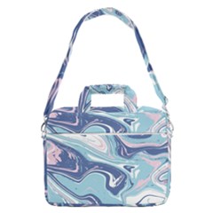 Blue Vivid Marble Pattern Macbook Pro Shoulder Laptop Bag (large)