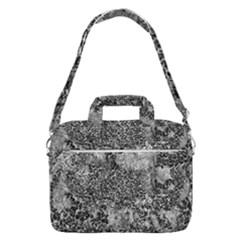 Grey And White Grunge Camouflage Abstract Print Macbook Pro Shoulder Laptop Bag (large)