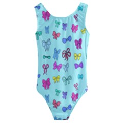 Bows On Blue Kids  Cut-out Back One Piece Swimsuit