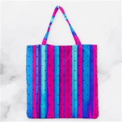 Warped Stripy Dots Grocery Tote Bag