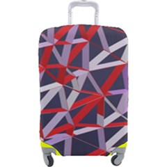 3d Lovely Geo Lines Vii Luggage Cover (large)