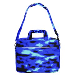Blue Waves Abstract Series No11 Macbook Pro Shoulder Laptop Bag (large)