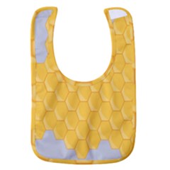 Hexagons Yellow Honeycomb Hive Bee Hive Pattern Baby Bib