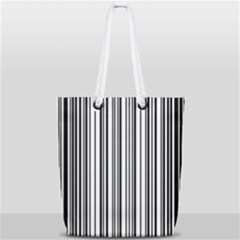 Barcode Pattern Full Print Rope Handle Tote (small)