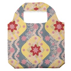 Background Flower Abstract Pattern Premium Foldable Grocery Recycle Bag