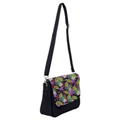 Cheshire Cat Leaf Shoulder Bag With Back Zipper