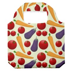 Vegetable Food Illustration Patterntexture Premium Foldable Grocery Recycle Bag